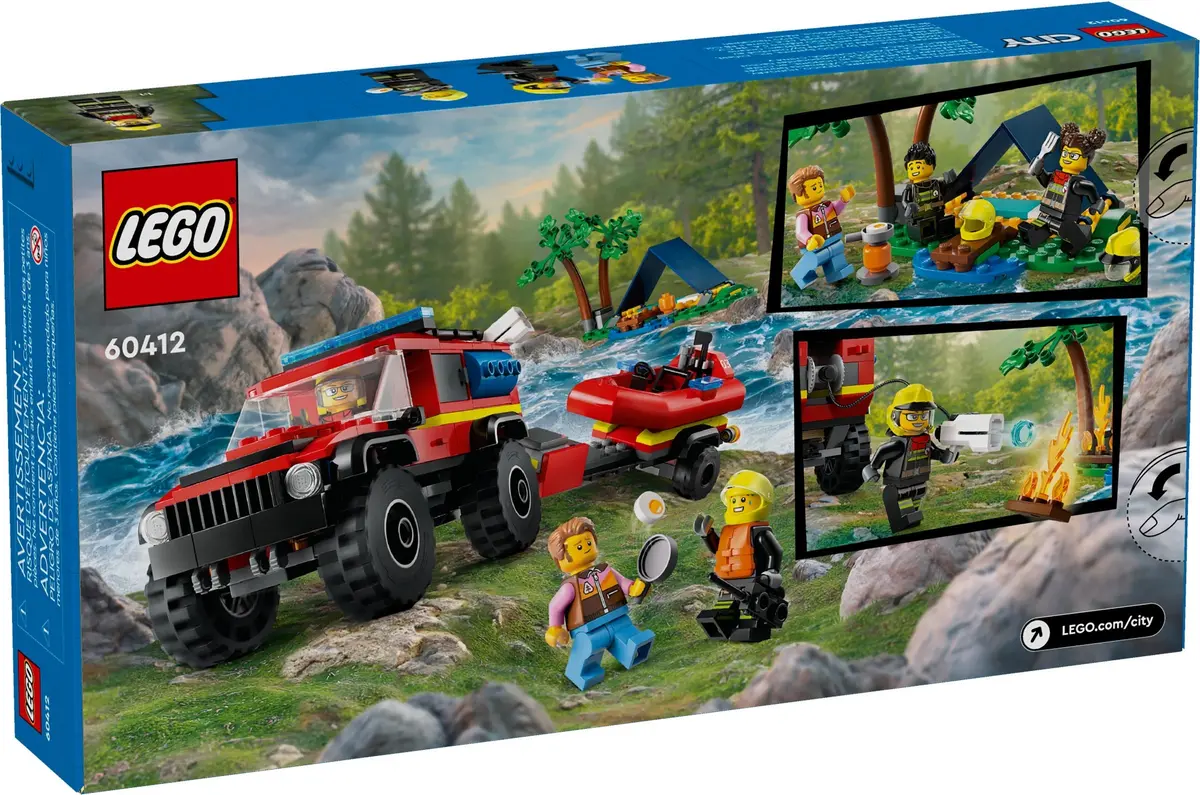 LEGO City 60412 4x4 Fire Truck with Rescue Boat set, image 6