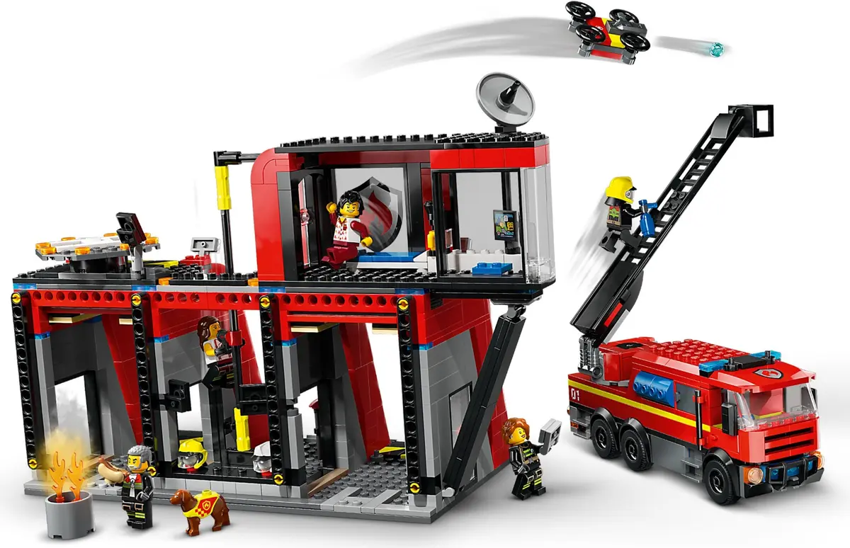 LEGO City 60414 Fire Station with Fire Truck set, image 3