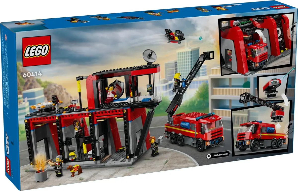 LEGO City 60414 Fire Station with Fire Truck set, image 8