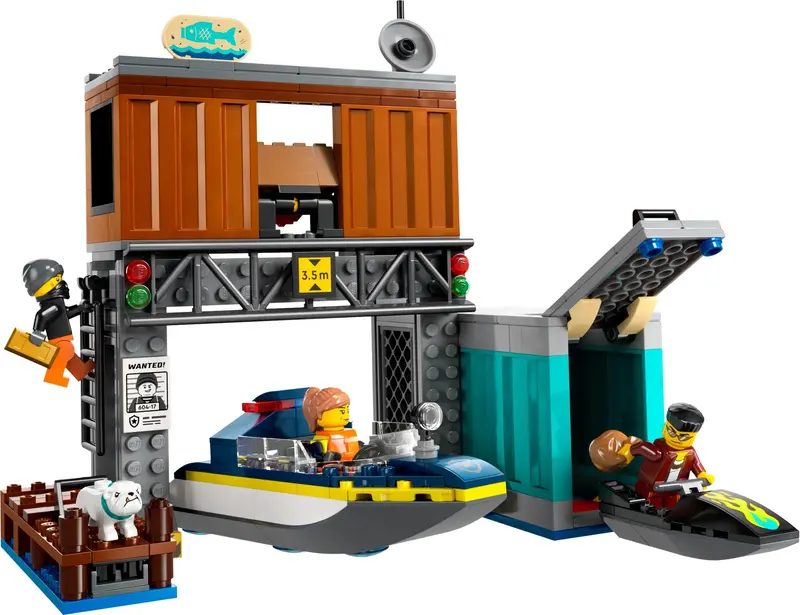 LEGO City 60417 Police Speedboat and Crooks' Hideout set