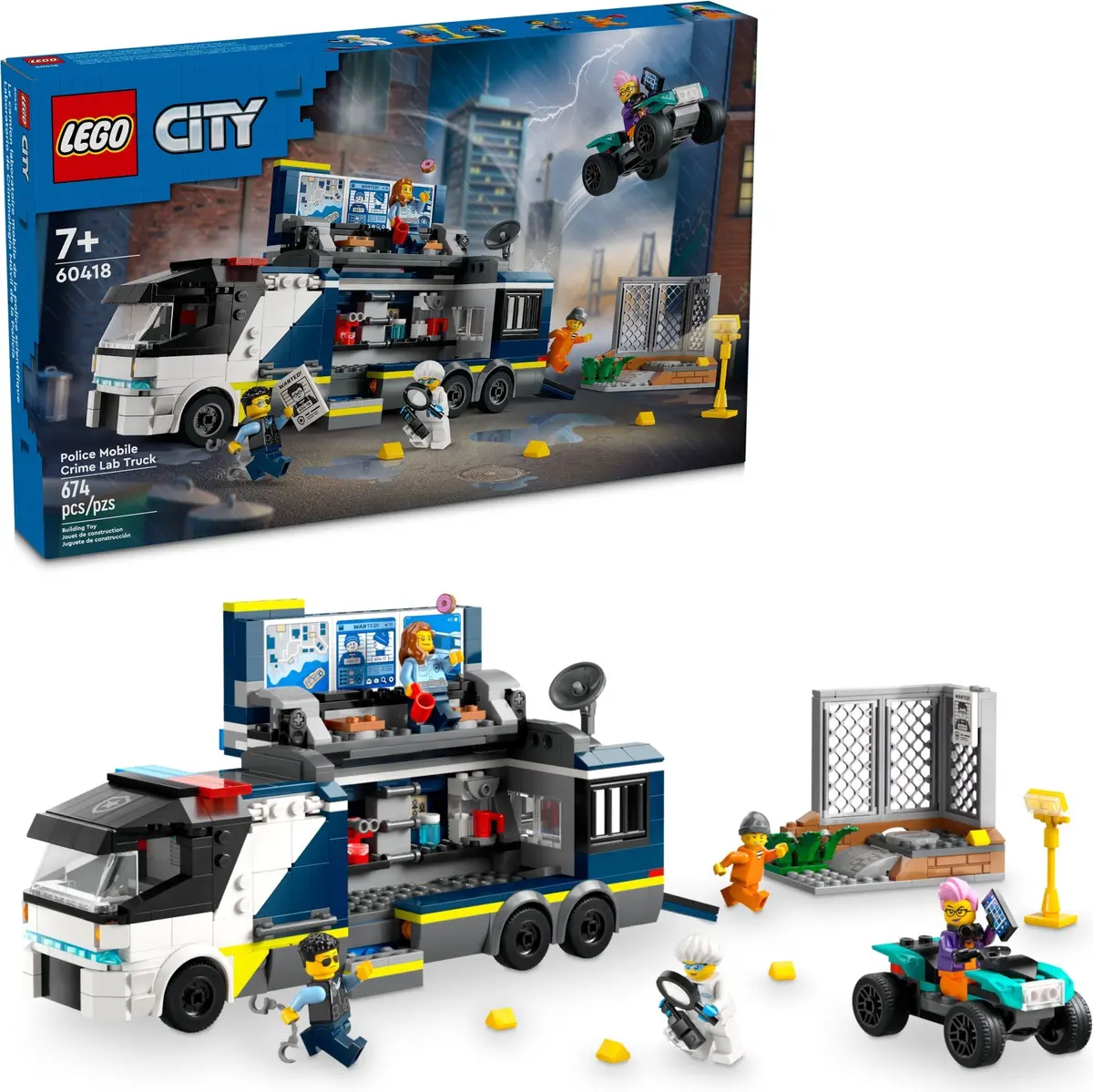 LEGO City 60418 Police Mobile Crime Lab Truck set, image 2
