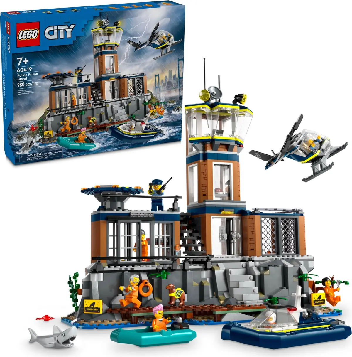 LEGO City 60419 Police Prison Island set, image 2