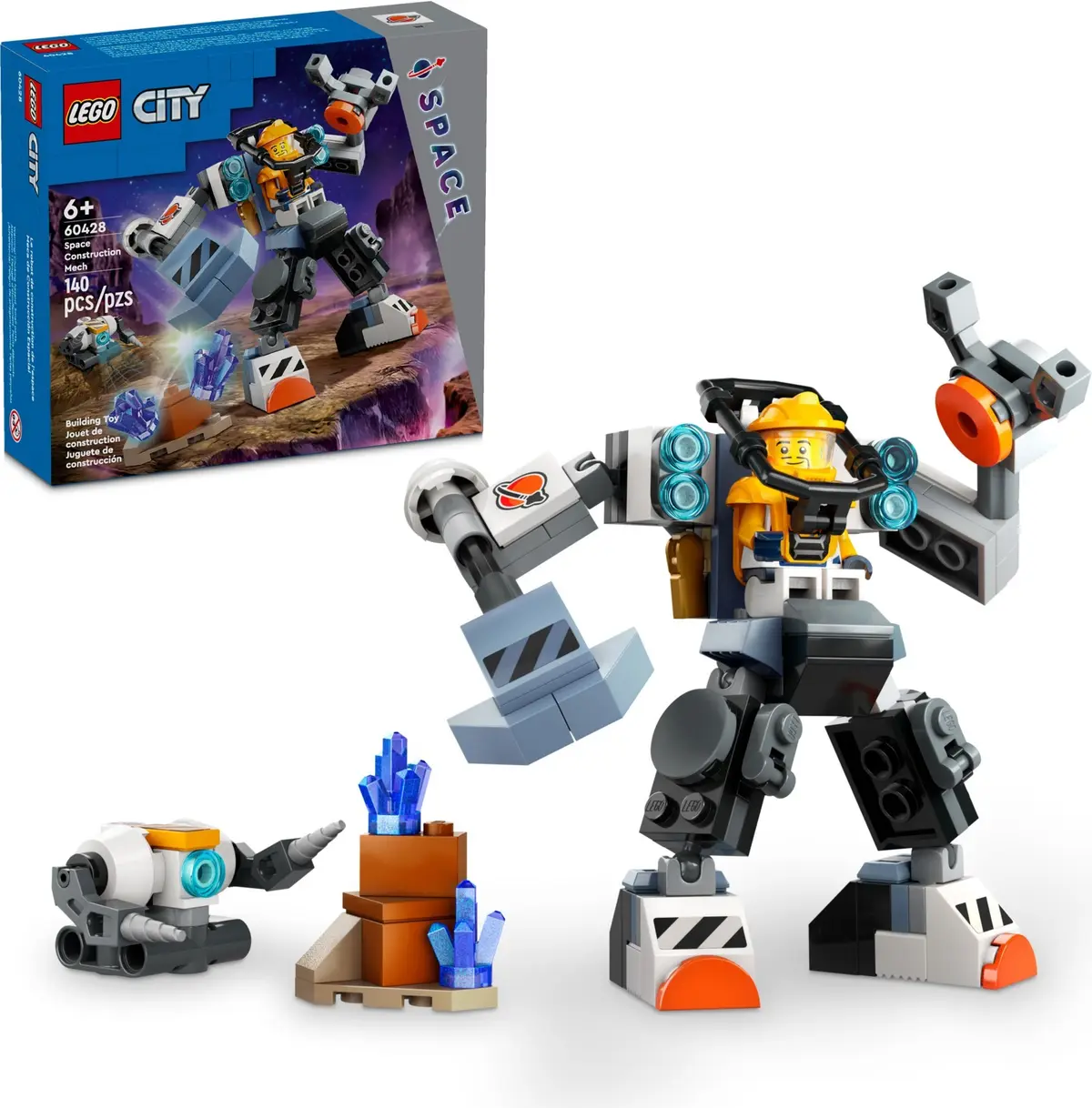 LEGO City 60428 Space Construction Mech set, image 2
