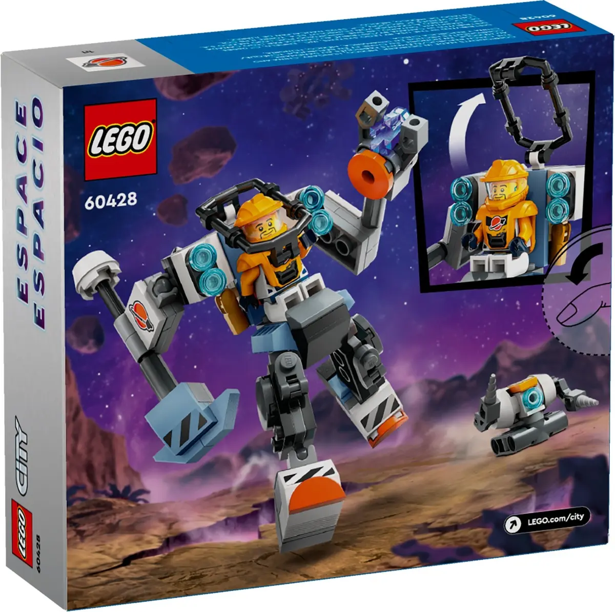 LEGO City 60428 Space Construction Mech set, image 4