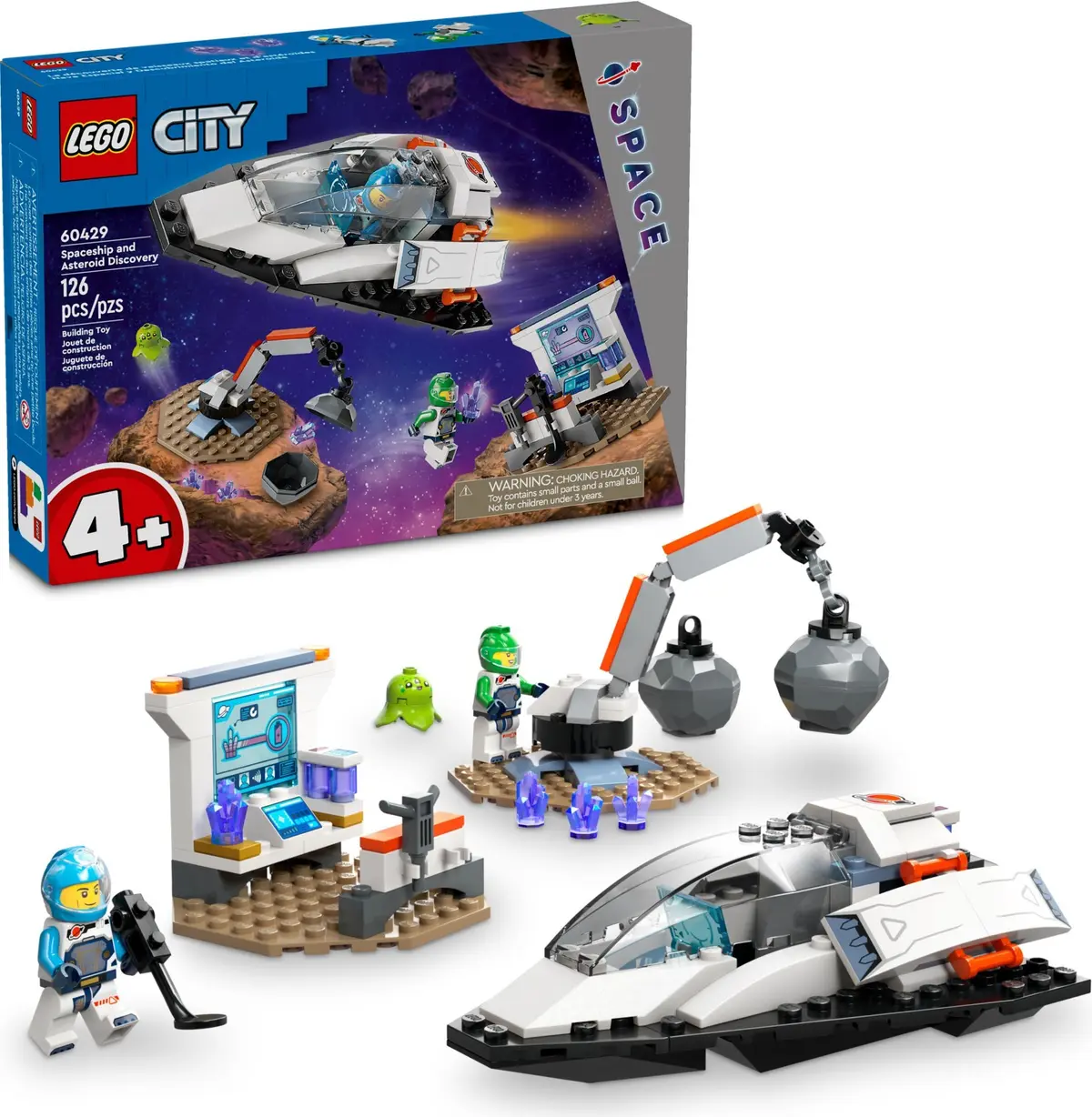 LEGO City 60429 Spaceship and Asteroid Discovery set, image 2