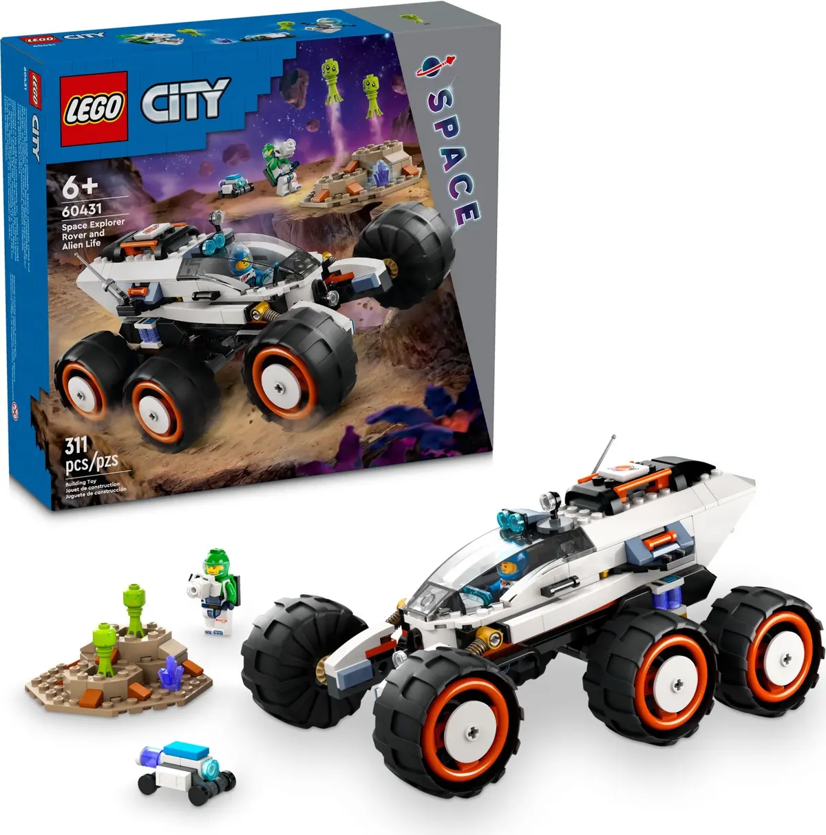 LEGO City 60431 Space Explorer Rover and Alien Life set, image 2