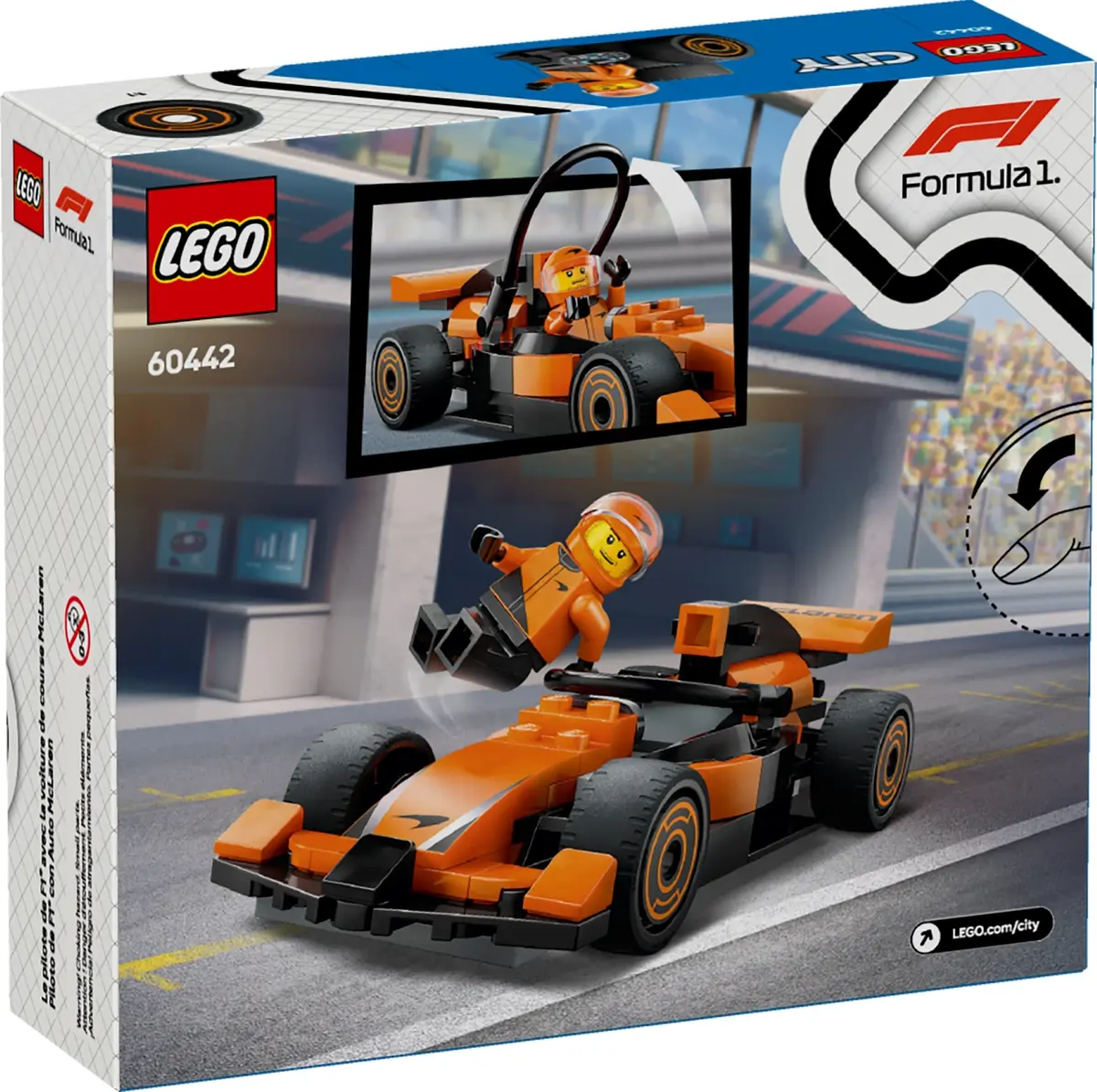LEGO City 60442 F1 Driver with McLaren Race Car set, image 2