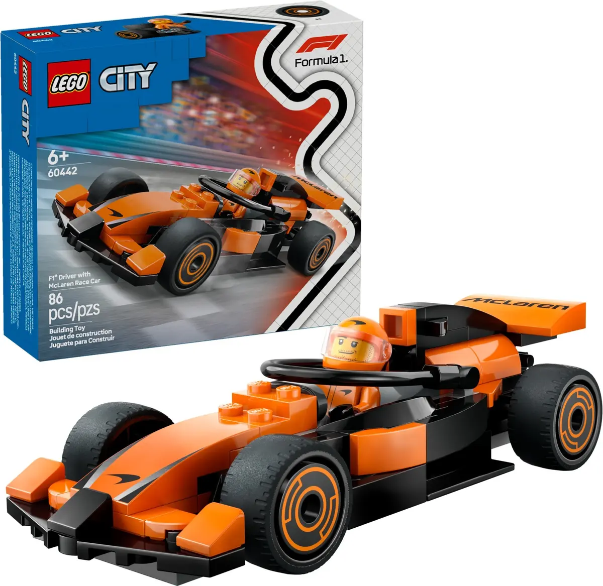 LEGO City 60442 F1 Driver with McLaren Race Car set, image 3