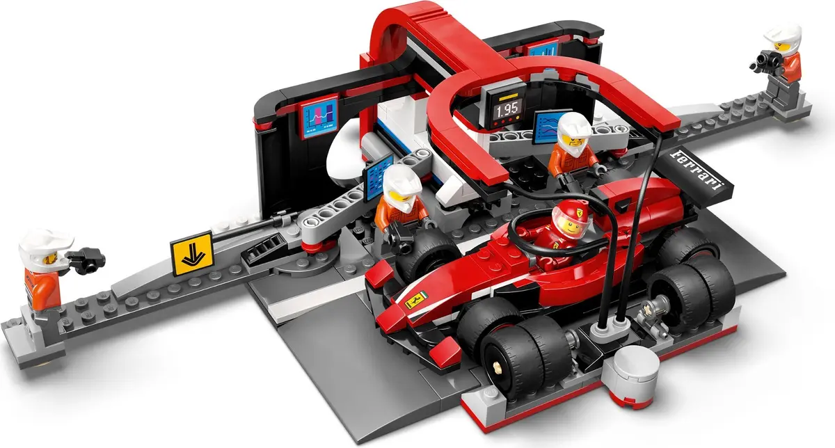 LEGO City 60443 F1 Pit Stop & Pit Crew with Ferrari Car set, image 6