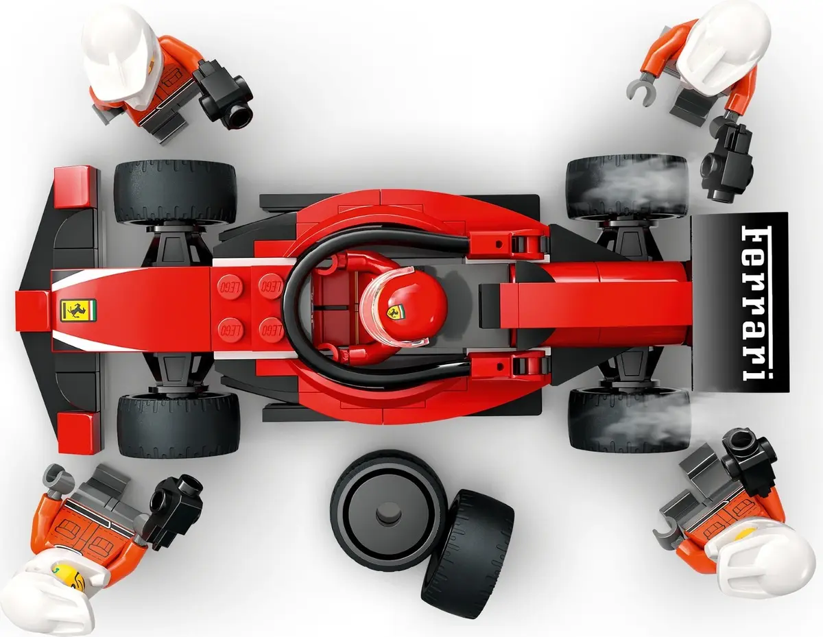 LEGO City 60443 F1 Pit Stop & Pit Crew with Ferrari Car set, image 7