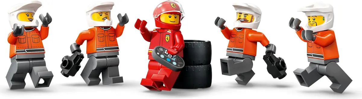 LEGO City 60443 F1 Pit Stop & Pit Crew with Ferrari Car set, image 4