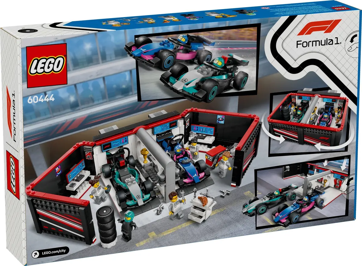 LEGO City 60444 F1 Garage & Mercedes-AMG & Alpine Cars set, image 2