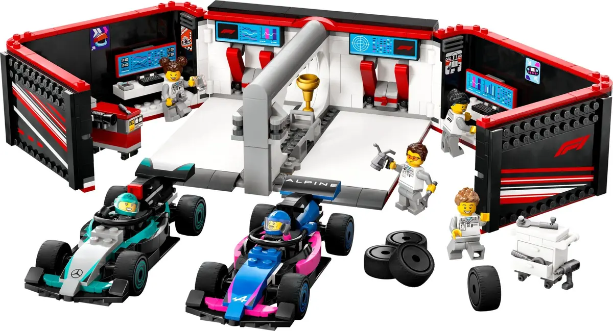 LEGO City 60444 F1 Garage & Mercedes-AMG & Alpine Cars set