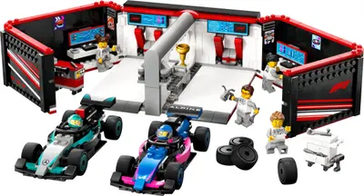 LEGO City 60444 F1 Garage & Mercedes-AMG & Alpine Cars set