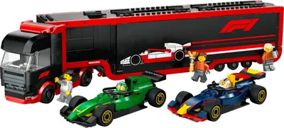 LEGO City 60445 F1 Truck with RB20 & AMR24 F1 Cars set
