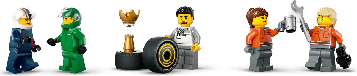 LEGO City 60445 F1 Truck with RB20 & AMR24 F1 Cars set, image 4