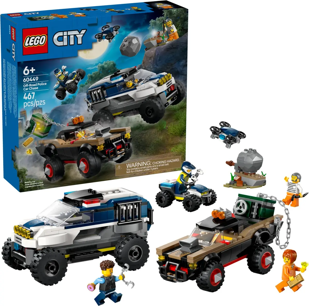 LEGO City 60449 Off-Road Police Car Chase set, image 3