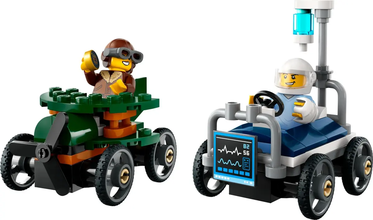 LEGO City 60459 Airplane vs. Hospital Bed Race Car Pack set