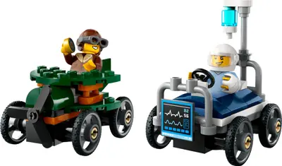 LEGO City 60459 Airplane vs. Hospital Bed Race Car Pack set