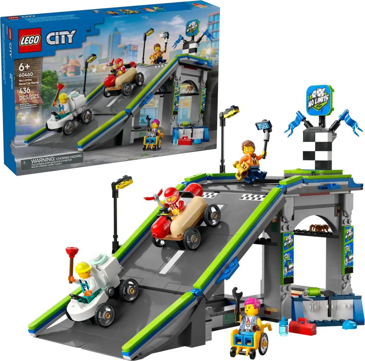 LEGO City 60460 No Limits: Race Car Ramp Track set, image 3