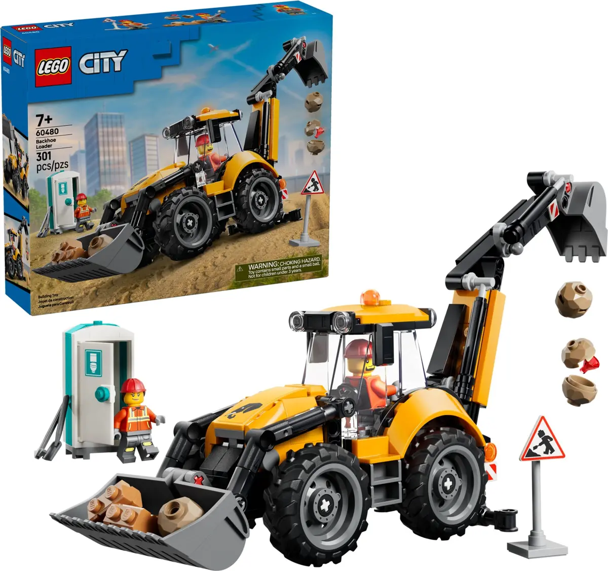 LEGO City 60480 Backhoe Loader set, image 3