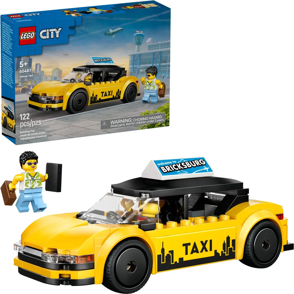LEGO City 60487 Yellow Taxi set, image 3