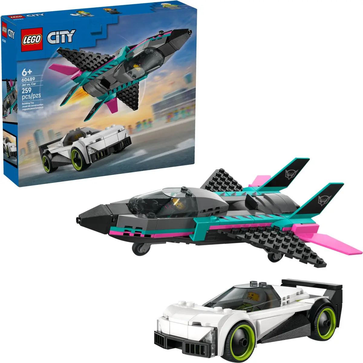 LEGO City 60489 Jet vs. Car set, image 3