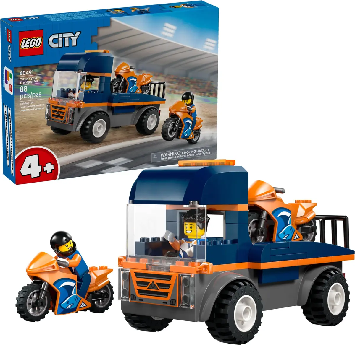 LEGO City 60491 Motorcycle Transporter set, image 3