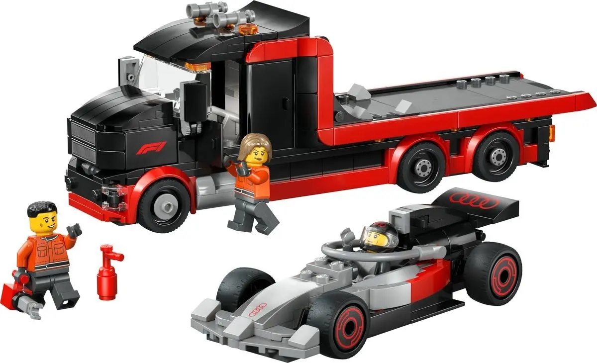 LEGO City 60493 F1 Display Truck with Audi F1 Race Car set