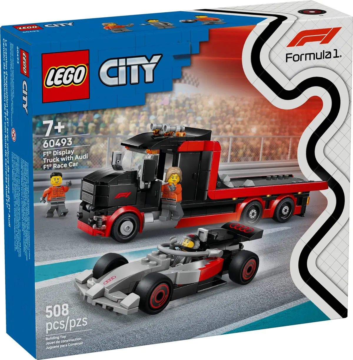 LEGO City 60493 F1 Display Truck with Audi F1 Race Car set, image 2