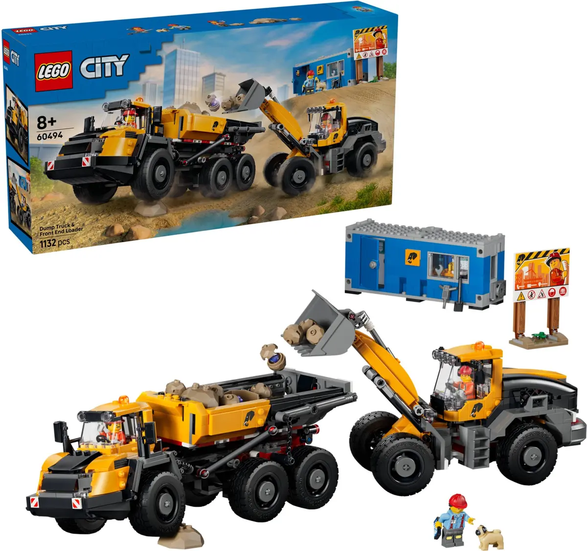 LEGO City 60494 Dump Truck & Front End Loader set, image 4