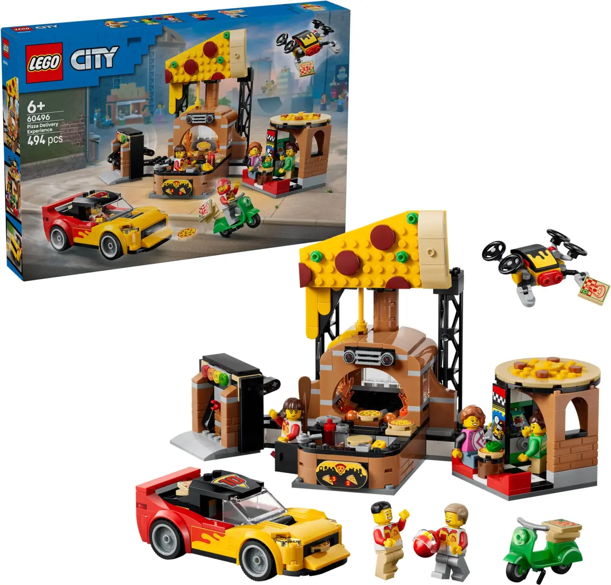 LEGO City 60496 Pizza Delivery Experience set, image 4