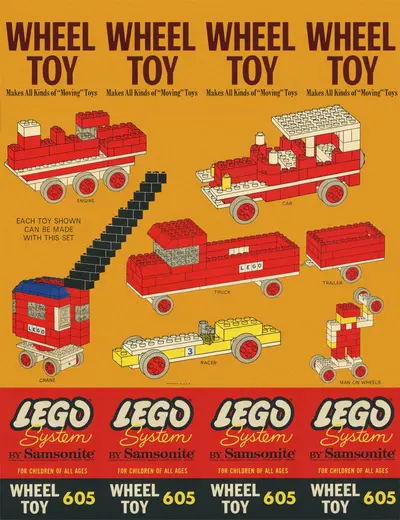 LEGO Samsonite 605 Wheel Toy set