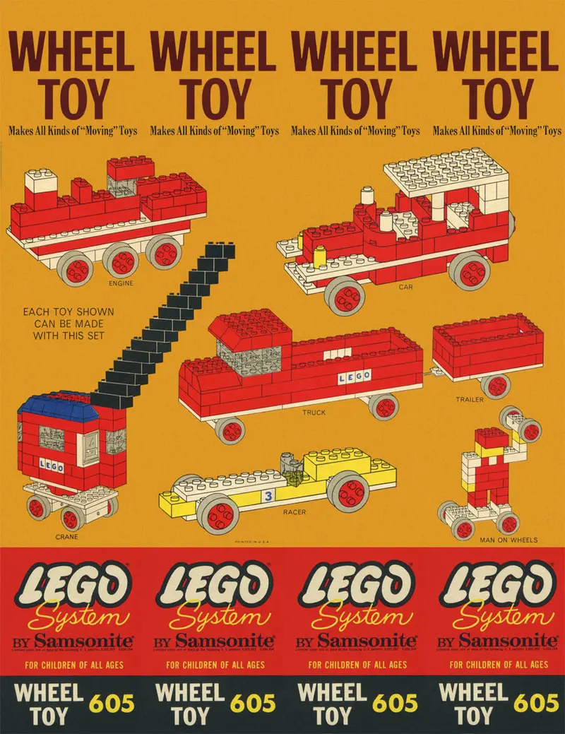 LEGO Samsonite 605 Wheel Toy set
