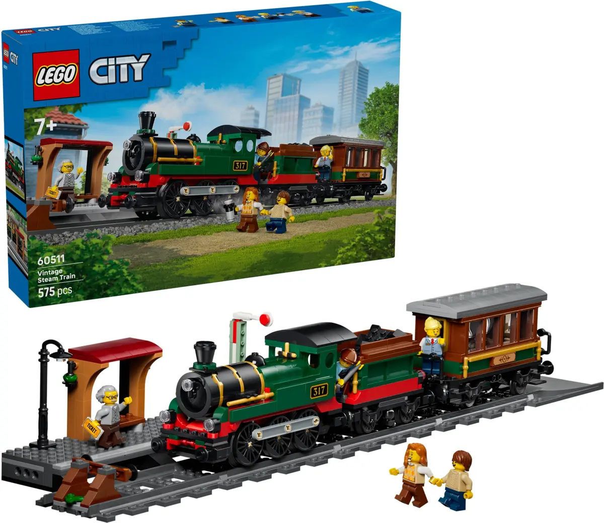 LEGO City 60511 Vintage Steam Train set, image 4
