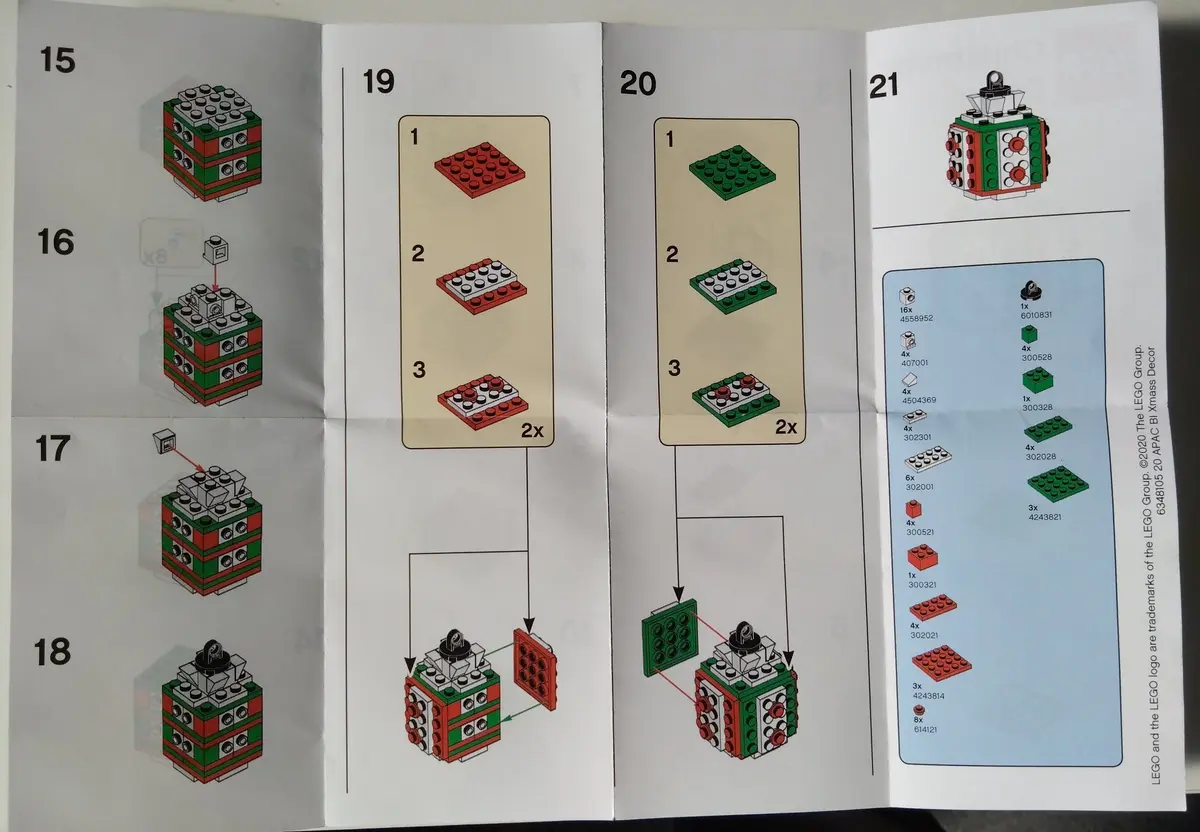 LEGO Promotional 6121685 Christmas Decoration set, image 3