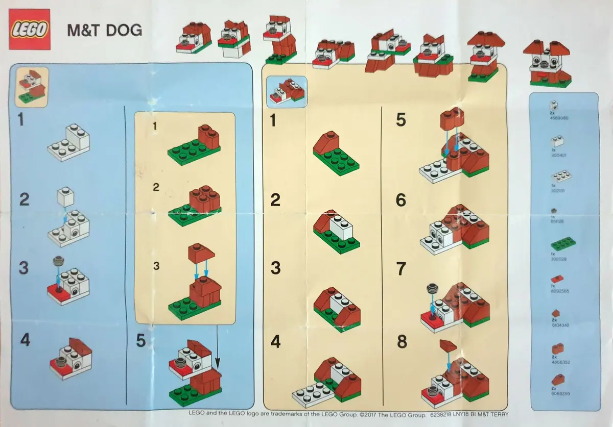 LEGO Miscellaneous 6238718 M&T Dog set