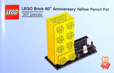 LEGO Promotional 6258619 LEGO Brick 60th Anniversary Yellow Pencil Pot set