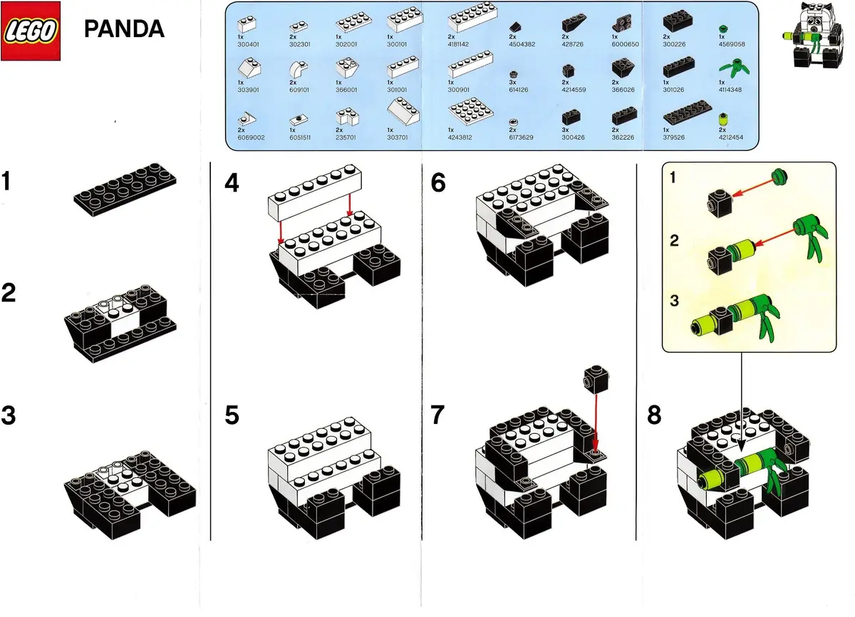 LEGO Promotional 6291788 Panda set, image 2