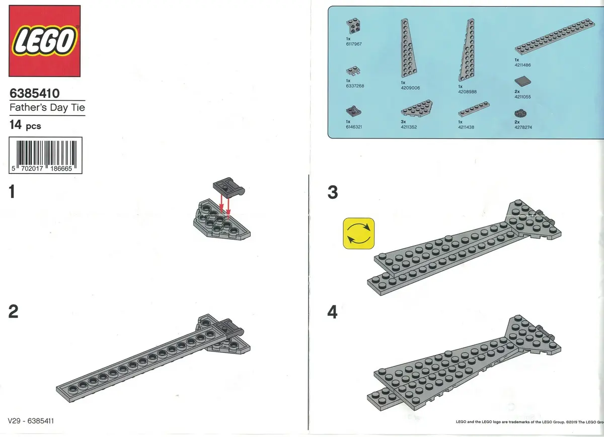 LEGO Miscellaneous 6385411 Father's Day Tie set
