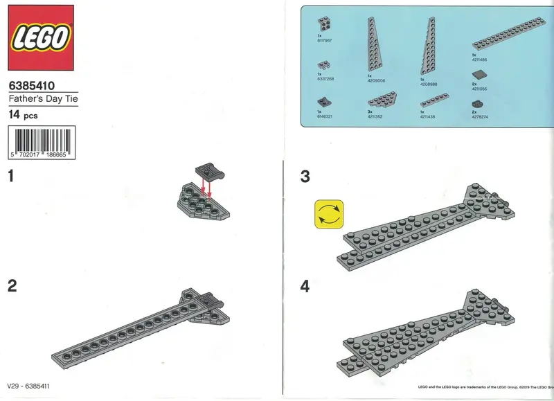 LEGO Miscellaneous 6385411 Father's Day Tie set