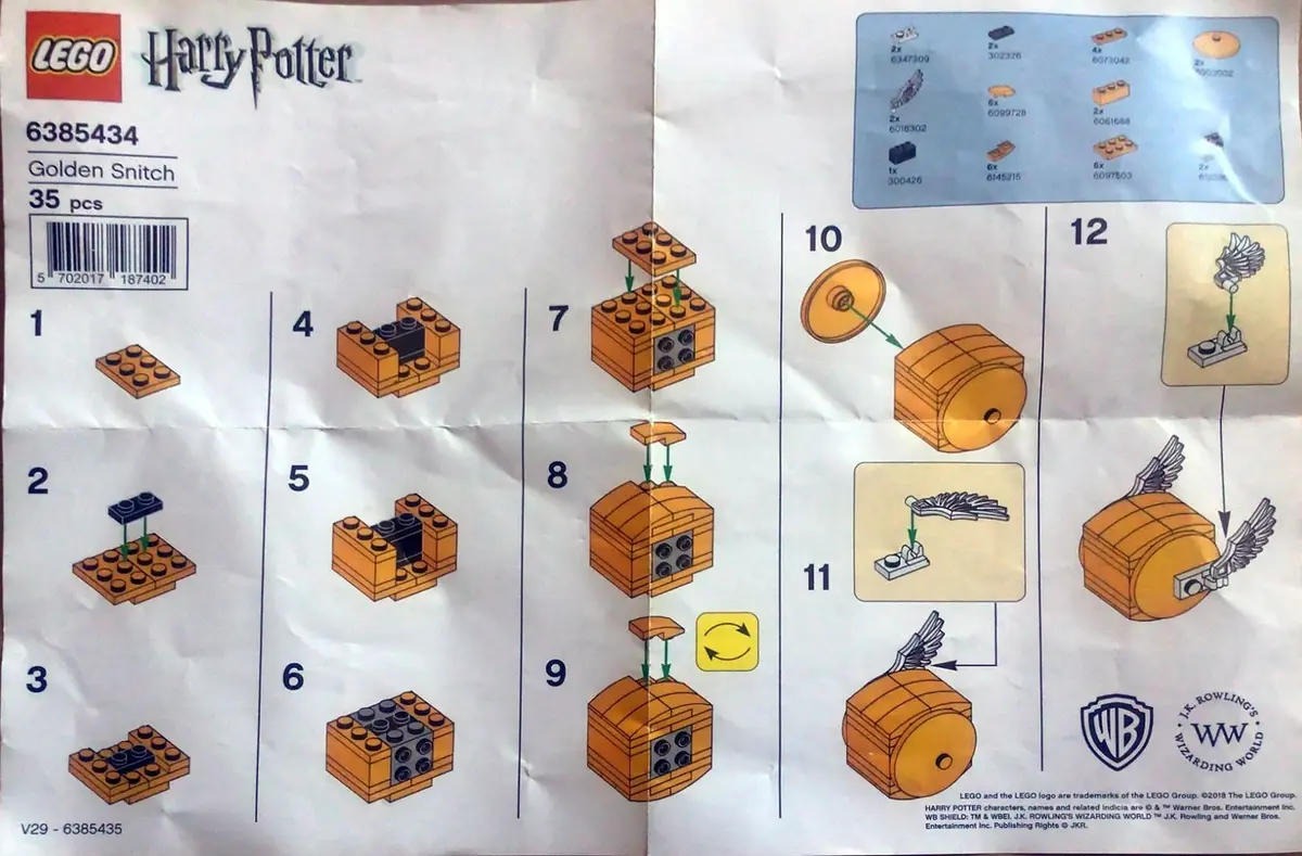 LEGO Harry Potter 6385434 Golden Snitch set, image 3