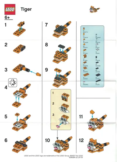 LEGO Miscellaneous 6396384 Tiger set