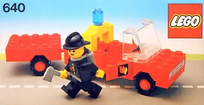 LEGO Town 640 Fire Truck and Trailer set