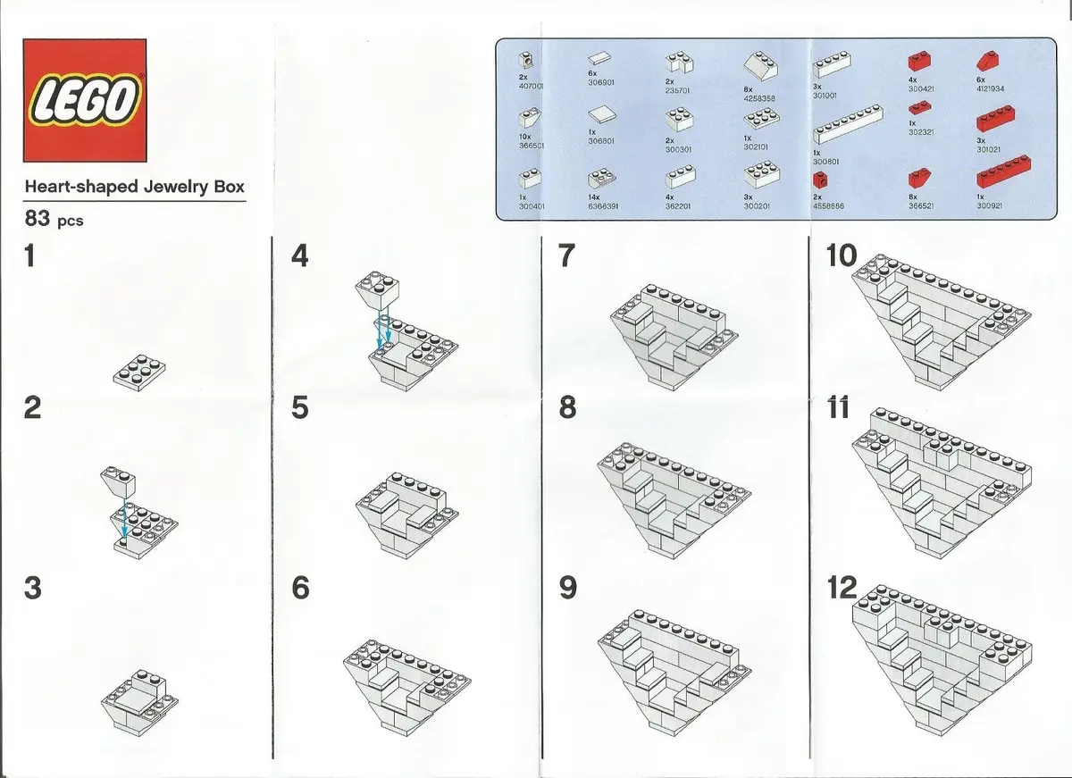 LEGO Promotional 6410992 Heart-shaped Jewelry Box set, image 2