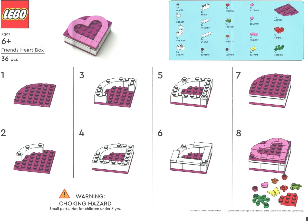 LEGO Friends 6465380 Friends Heart Box set