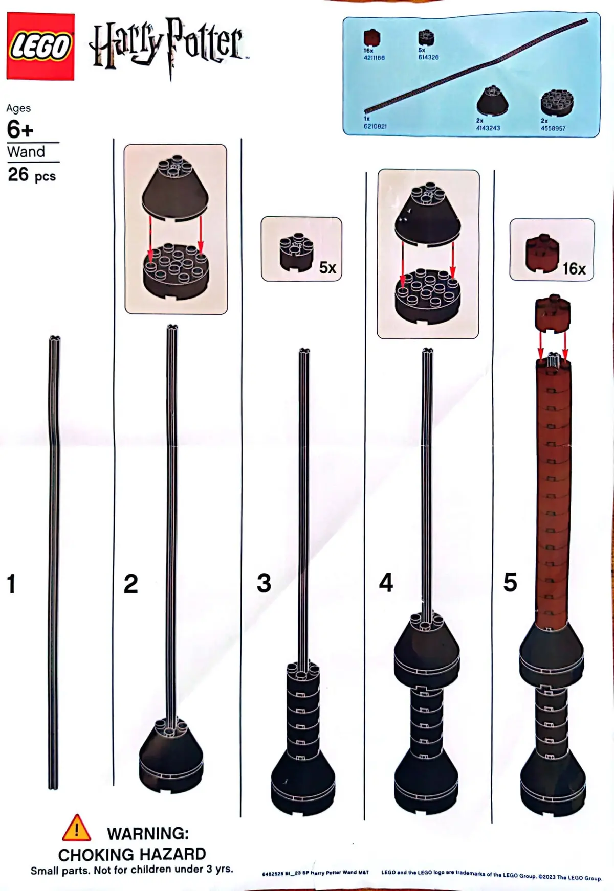 LEGO Harry Potter 6482525 Wand set