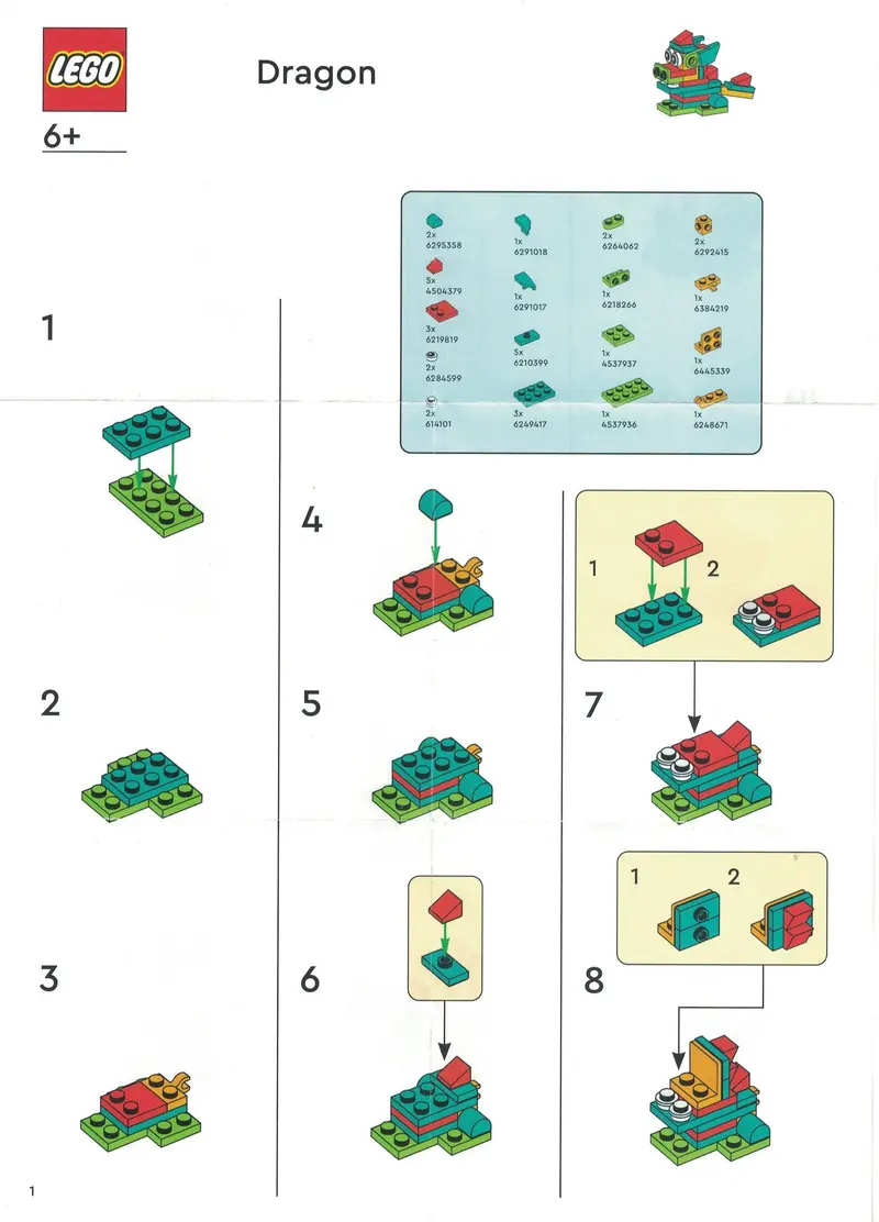 LEGO Miscellaneous 6485235 Dragon set