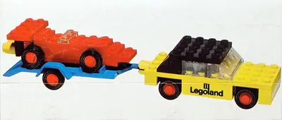 LEGO LEGOLAND 650 Car with trailer and racing car set