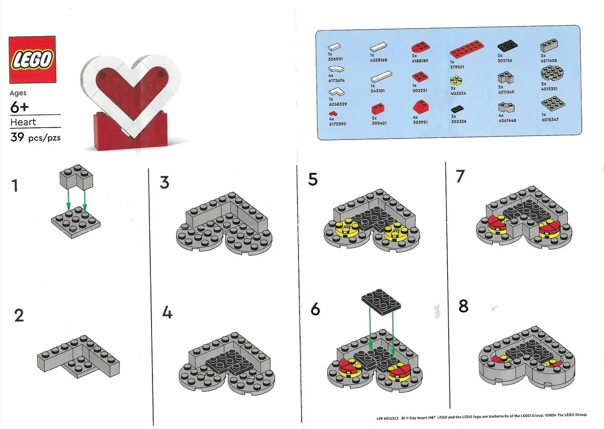LEGO Promotional 6511213 Heart set, image 2